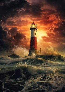 Lighthouse in the storm