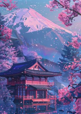 Mountain Japan Painting
