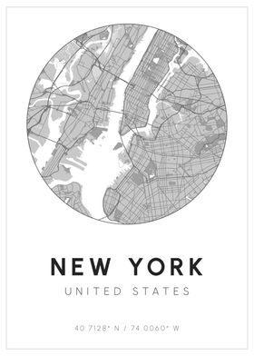 New York Minimal Map