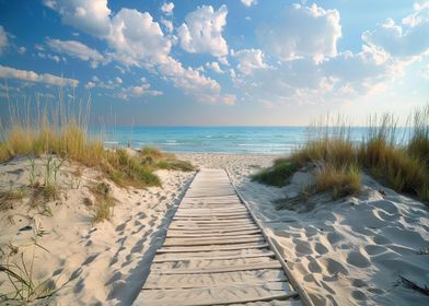 Sandy Sea Beach Path