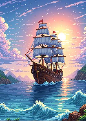 pixel ship