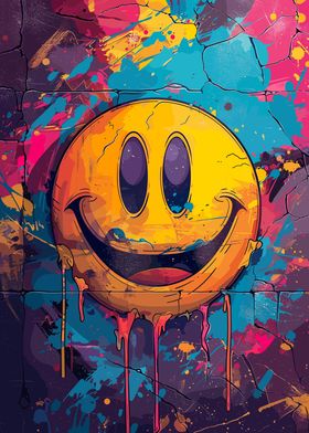 Smile Crazy Face Colorful