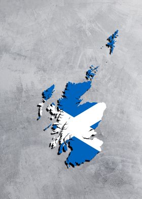 scotland flag maps