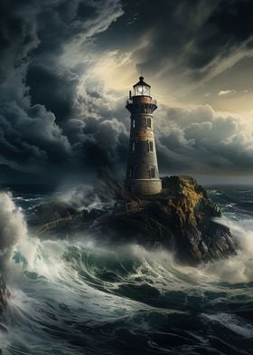 Lighthouse in the storm