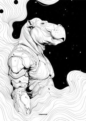 Hippopotamus in Space