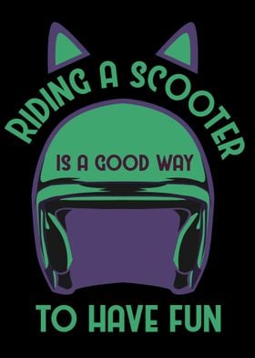 Riding A Scooter
