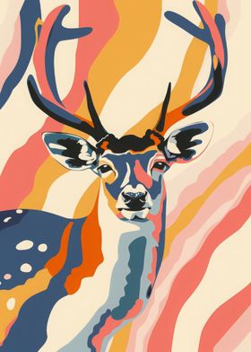 Deer Abstract Flat