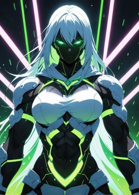 cyborg green girl