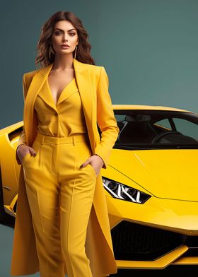 Lamborghini Yellow Girl
