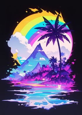 Neon Island Paradise