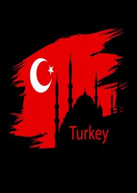 Trkiye flag abstract