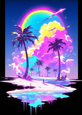 Neon Beach Dream