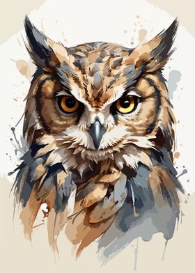 Elegant Owl Painting