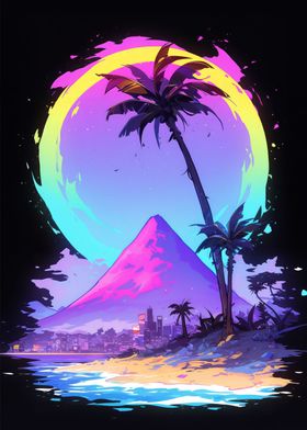 Neon Mountain Coast