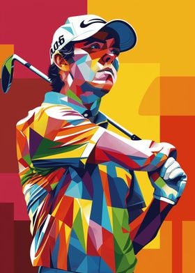 Rory Mcllroy Wpap Pop Art