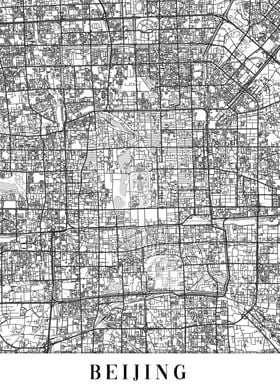 Beijing White Map