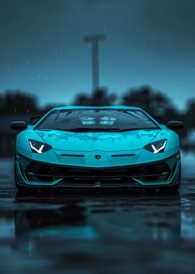 Turquoise Lamborghini