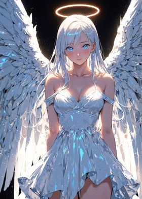 Bright sexy white angel