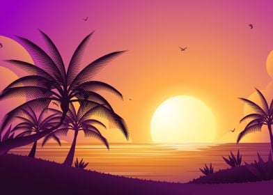 Tropical Beach Sunset