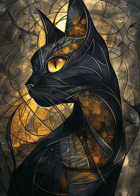 Kintsugi Black Cat