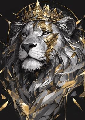 lion king kintsugi art