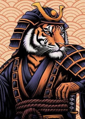Japanese samurai tiger