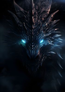 Dragon with blue eyes