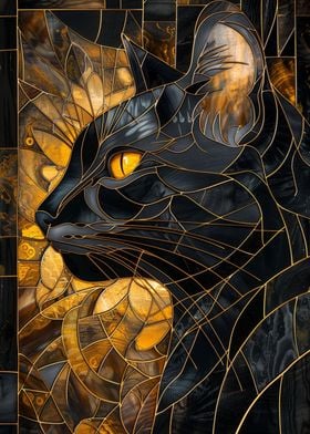 Kintsugi Black Cat