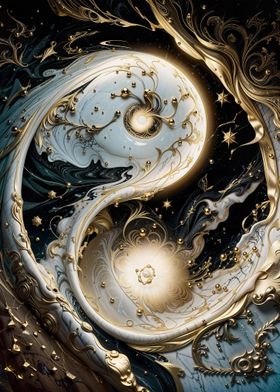 Marble Yin and Yang