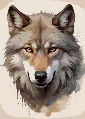 Wolf Beauty Painting