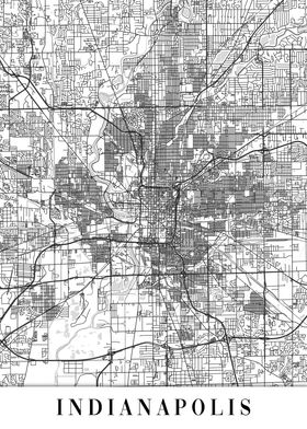 Indianapolis White Map