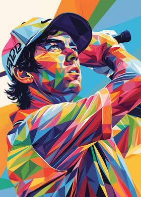 Rory Mcllroy Wpap Pop Art