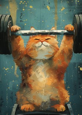 Fitness Tabby Cat Fat Gym