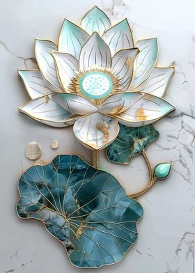 Kintsugi Lotus Art