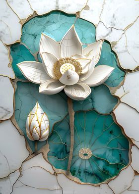 Kintsugi Luxury Lotus art