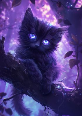 Cute Purple Cat