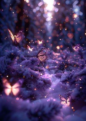 Purple Butterfly Forest