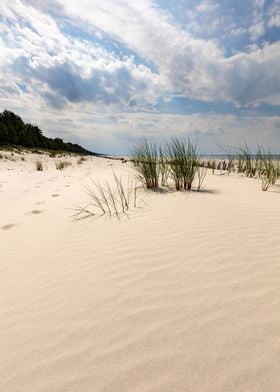 Sand dunes by sea Poland