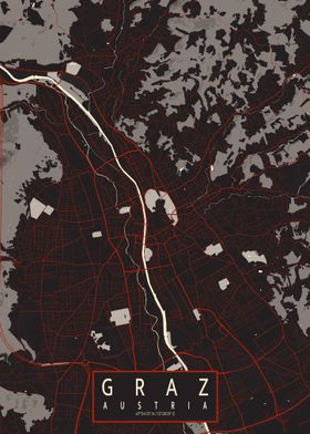 Graz City Map Austria Vect