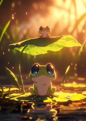 Cute Frog Anime Otaku