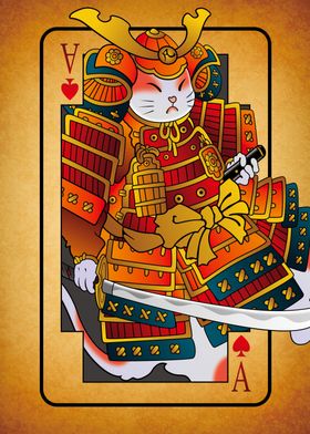 Cat Samurai Playing Cards