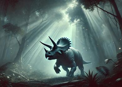 Triceratops in the forest