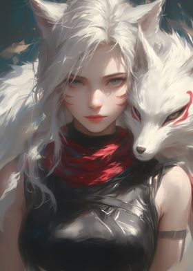 White Fox Anime Sexy Girl