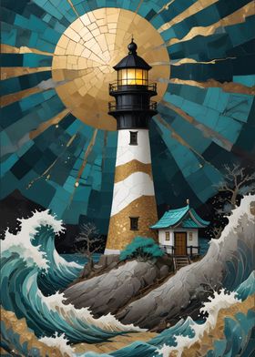 Lighthouse Kintsugi Art