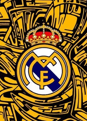 Real Madrid Logo in Yellow