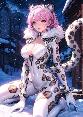 White Snow Leopard Girl