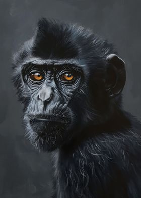 Black Monkey Portrait