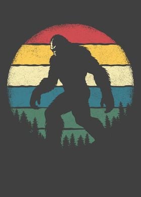 Retro Sasquatch Forest