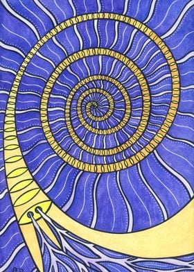 Seaside Spiral art drawing