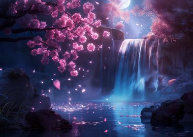 Waterfall Cherry Blossom